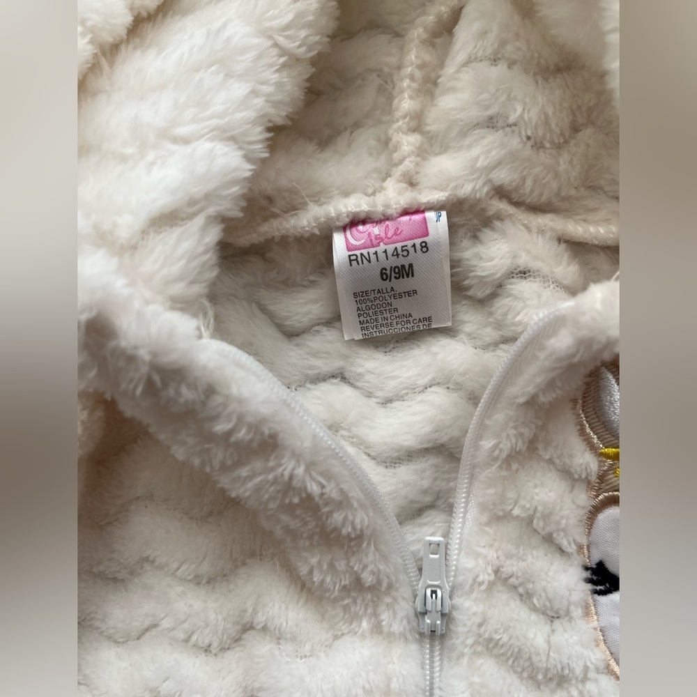 Cute Babe Baby Girl Sherpa Hoodie & Pants Set | 6–9M NWT - Picture 3 of 8